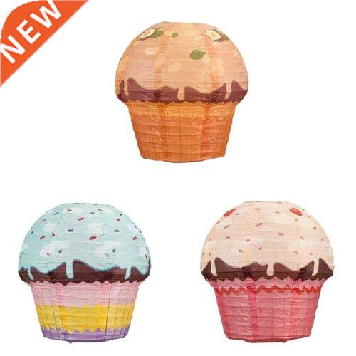 Cupcake Shape Folding Lantern Cartoon Cake Hanging Paper Lam