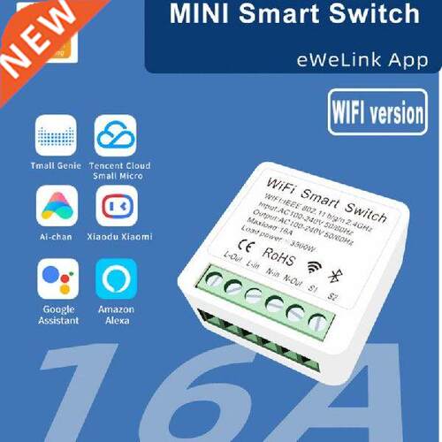 eWeLink Mini Smart Switch Home Lights  2-Way Control