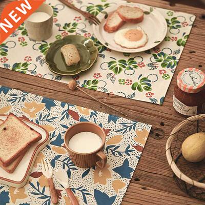 Retro Pastoral Style Western Food Faric Crt Placemat Pu