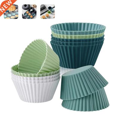 24/12Pcs Silicone Cupcake Mold Bakeware Cupcake Liner