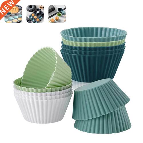 24/12Pcs Silicone Cupcake Mold Bakeware Cupcake Liner