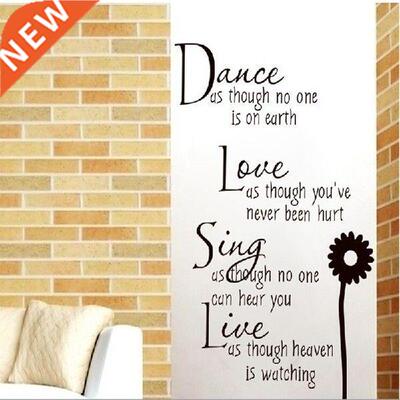 Dance Love Sing Live Wall Sticker Quote Letter Vinyl Wall