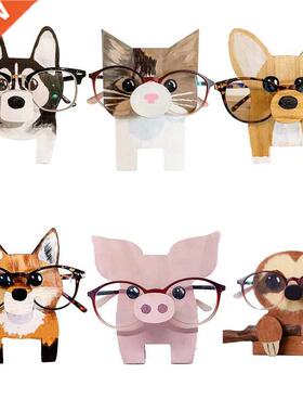 Wooden Puppy Dog Glasses Holder Stand Eyeglass Retainers