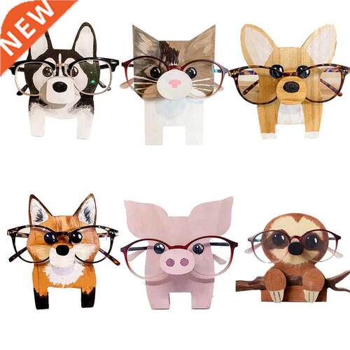 Wooden Puppy Dog Glasses Holder Stand Eyeglass Retainers