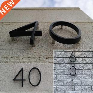 Black Floating House Numbers Doorplate Letters Metal Address