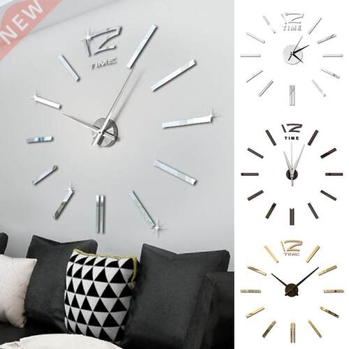 Antique Mini  Mirror Surface Clock Sticker Mute Wall Cloc