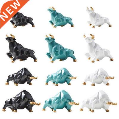Modern Resin Art Bull Sculpture Ox Ornament Figurine Statue