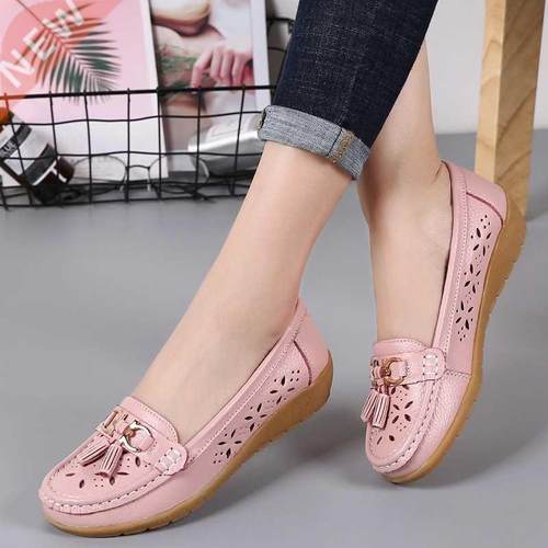 Women Flats Summer Women Genuine Leather Shoes With Low Heel