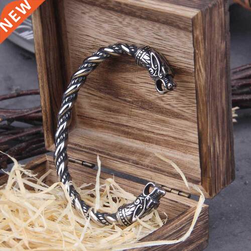Stainless Steel Nordic Viking Norse Dragon Bracelet Men Wris