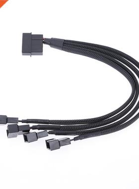 27cm 4pin Molex To 4 Way 3Pin/4Pin Splitter Cable Fan Adapte