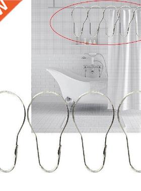 50 Pcs Rings Shower Curtain Hooks Bath Hanger Rustproof