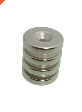 6Pcs Dia15x3mm With Hole D3mm N52 Rare Earth Neodymium Stron