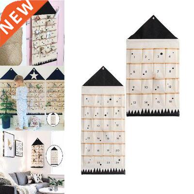 Christmas Advent Calendar Wall Bag Wall Hanging with
