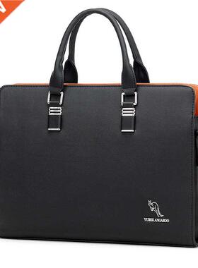 Fashion Men Briefcase Bag Business Famous Brand Leather Larg