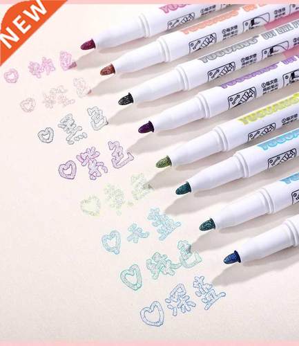 Double Lines Contour Colored Marker Pen Outline Marker Diy