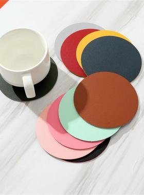 Table Mat Tableware Coaster PVC Premium Leather Double-Deck