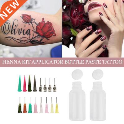 2Pcs Jagua Henna Temporary Tattoo Kit Applicator Bottles