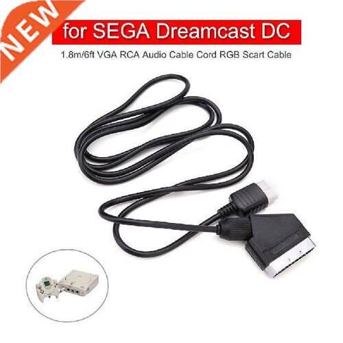 1.8m/6ft VGA RCA Audio Cable Cord RGB Scart Cable for SEGA