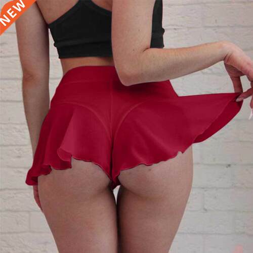 Ruffled hot plus size casual women's shorts性感女装