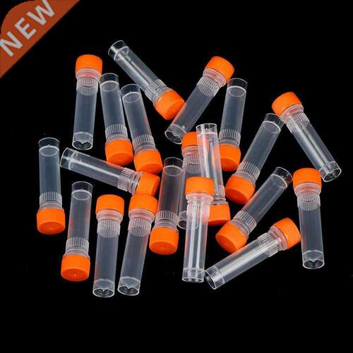20pcs Laboratory Tube With Silicone Gasket Plastic Transpar