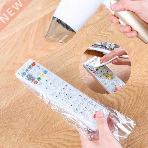 5pcs Plastic Remote Control Cover Heat Shrinkable Film Therm