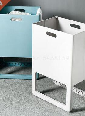 Bathroom laundry basket foldable large capacity home Nordic
