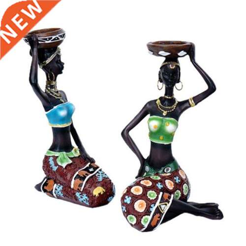 Sculpture Candle Holder Elegant African Figurines Candlestic