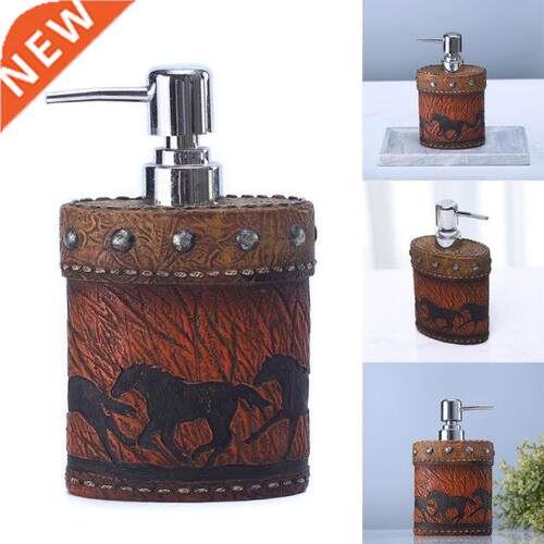 Practical Pump Bottle Dispenser Large Capacity Imitation Lea