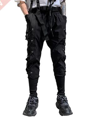 Men Techwear Jogging Setwear Black 2022 New Fashion Baggy Ca