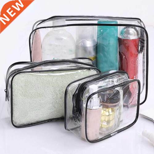 Travel Transparent Cosmetic Bag PVC Women Zipper Clear