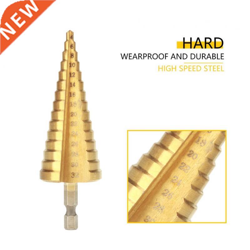 1Pcs High Speed Steel Step Cone Drill Bit Hole Cutter Hex Sh