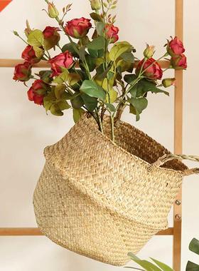 Handmade Bamboo Storage Baskets Seagrass Wicker Basket Garde