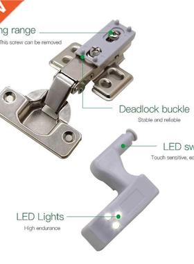 Include Battery LED Cabinet Hinge Night Light Sensor Light F