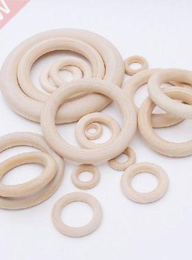 10/0/50pcs Natural Wood Circle  Crafts Embellishment