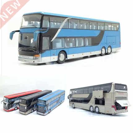 High Quality 1:2 Alloy Pull Back Bus Model High Simitation