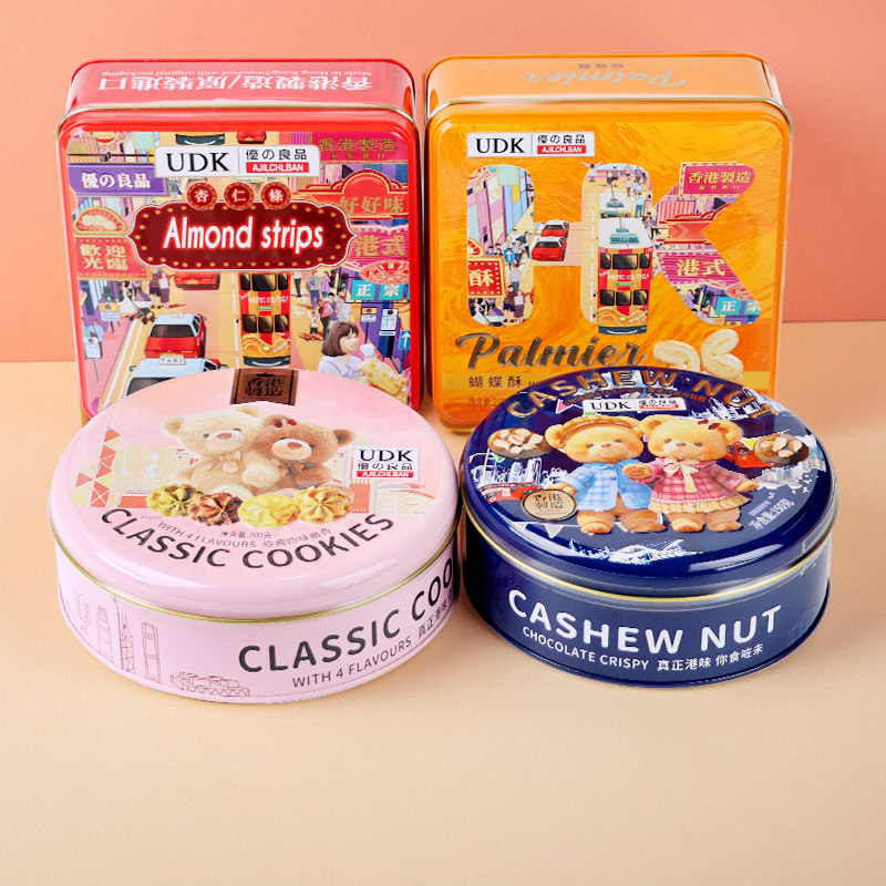 优之良品香港进口曲奇饼蝴蝶酥杏仁酥酥脆网红进口年货伴手礼零食