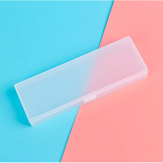 简约笔盒磨砂半透明铅笔盒PP塑料收纳笔盒学生文具盒