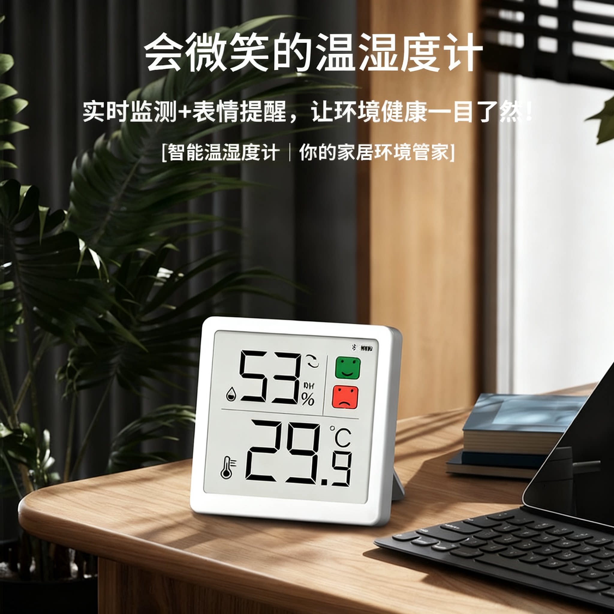 新款彩屏温湿度计小型高精准室内家用婴儿房温度计数显干湿度计