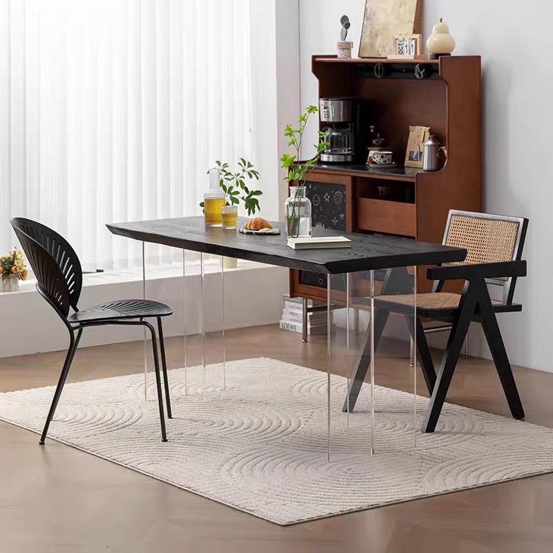 亚克力悬浮餐桌现代简约工作台