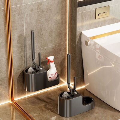 壁挂式无死角长柄马桶刷