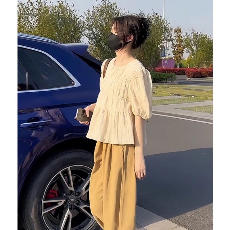 微胖女生小个子显瘦遮肉两件套装