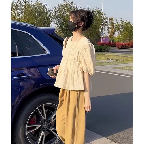 微胖女生小个子显瘦遮肉两件套装
