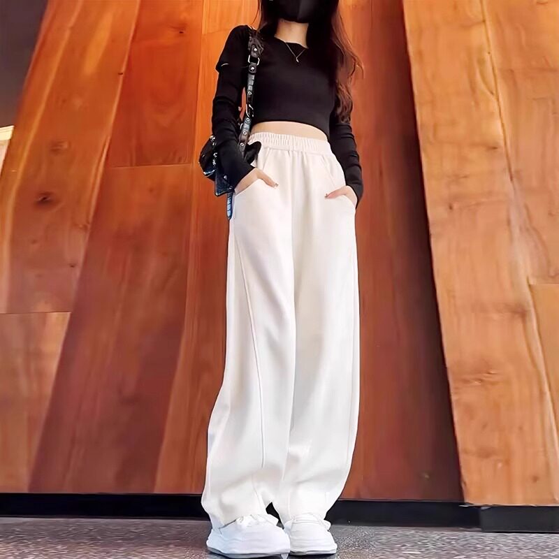 25新款休闲弯刀裤高腰卫裤香蕉裤