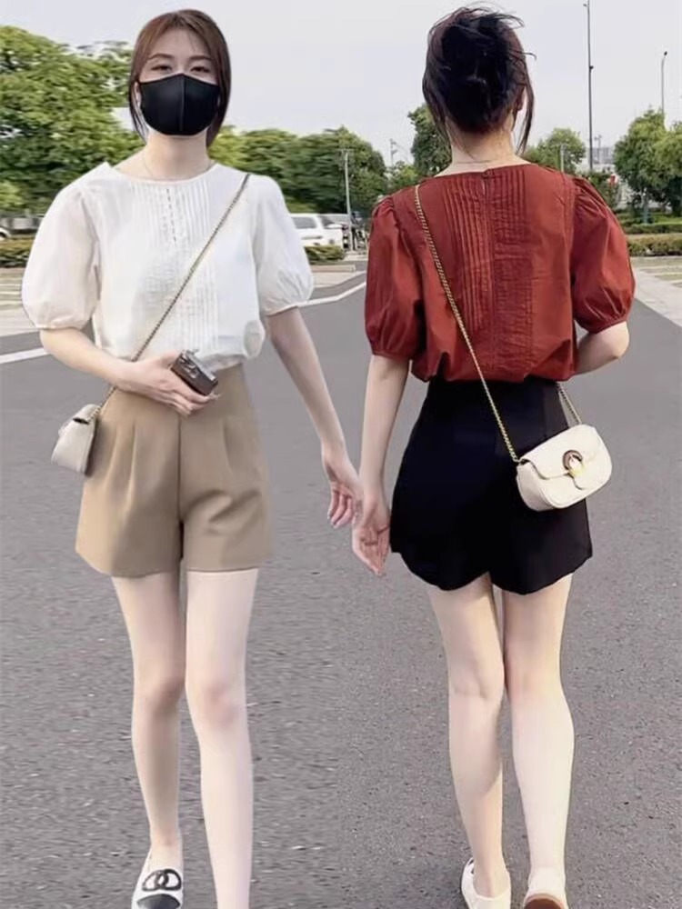 新款小个子时尚百搭休闲上衣小衫