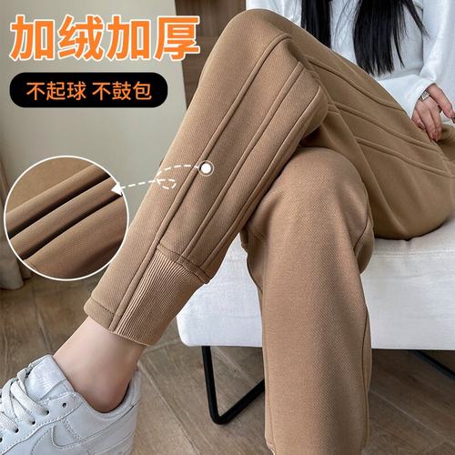 加绒加厚运动裤休闲高腰2022休闲