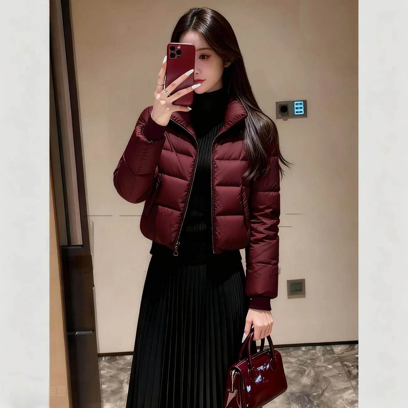 冬季新款美式复古棉衣酒红耐脏棉服女短款轻薄小棉袄设计感外套女,女装/女士精品,棉衣/棉服,淘宝优惠券,粉丝福利购,淘宝优惠卷