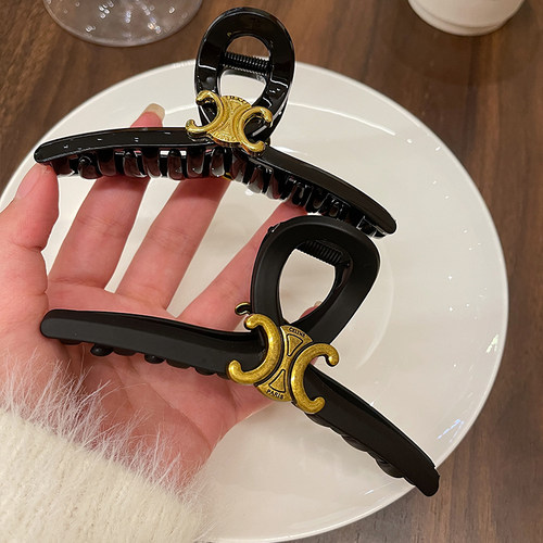 后脑勺盘发抓鲨鱼夹高级感大号