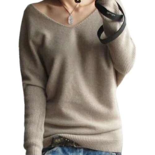 Pullover loose long sleeve knitted top套头衫宽松长袖针织上衣