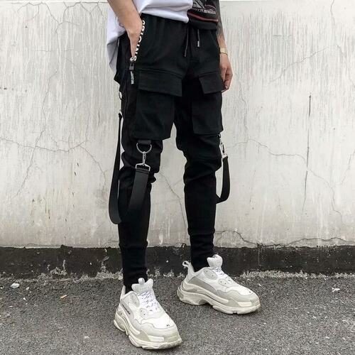 Men's casual work clothes jogging pants男休闲小脚工装慢跑裤