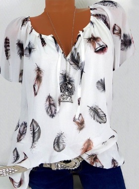 plus Size Women Clothing Women V-Neck Short Sleeve Black Top